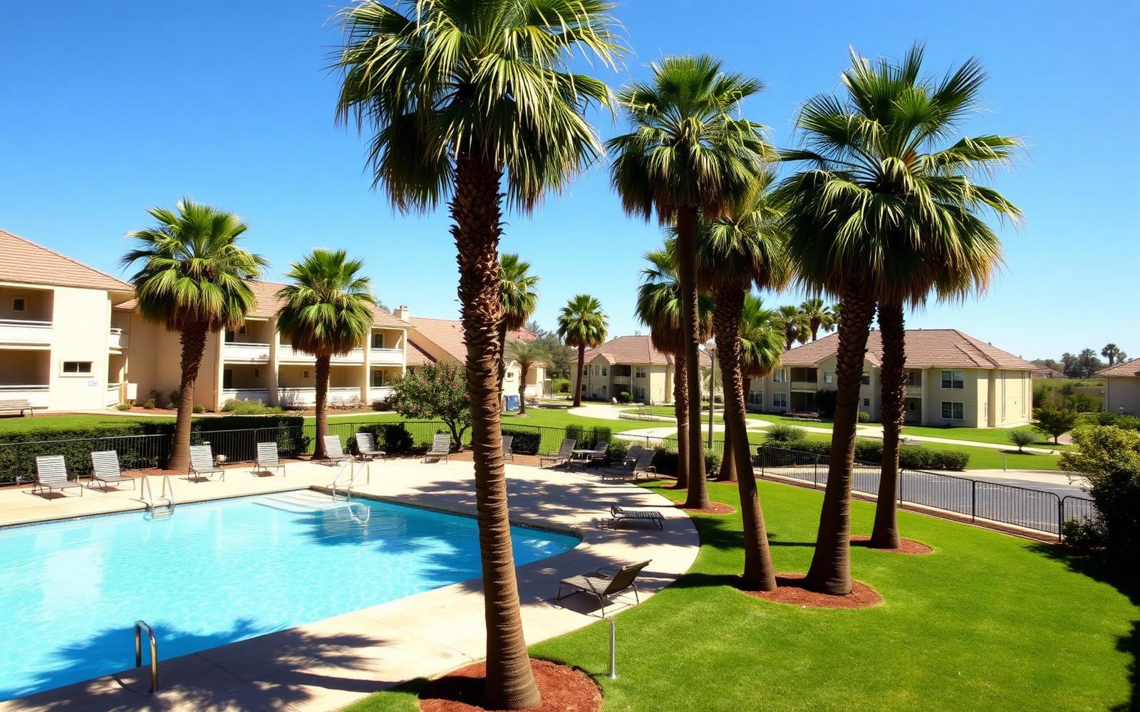 Resort-style community pool near Huntington Harbour