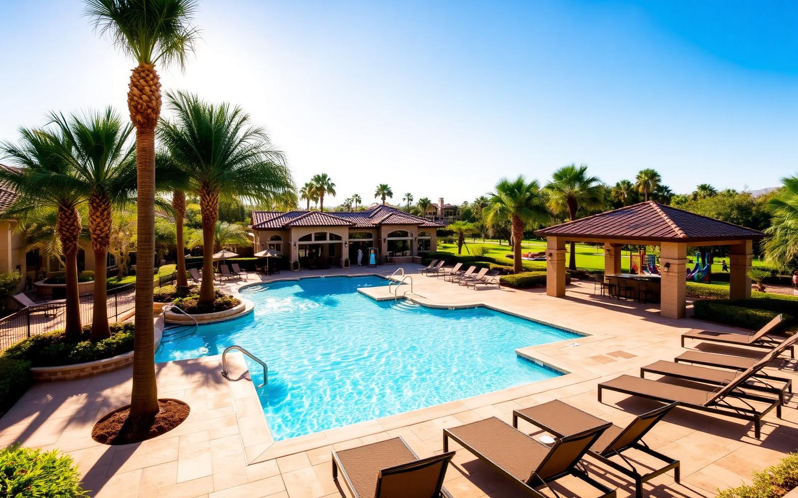 Orchard Hills community pool and clubhouse