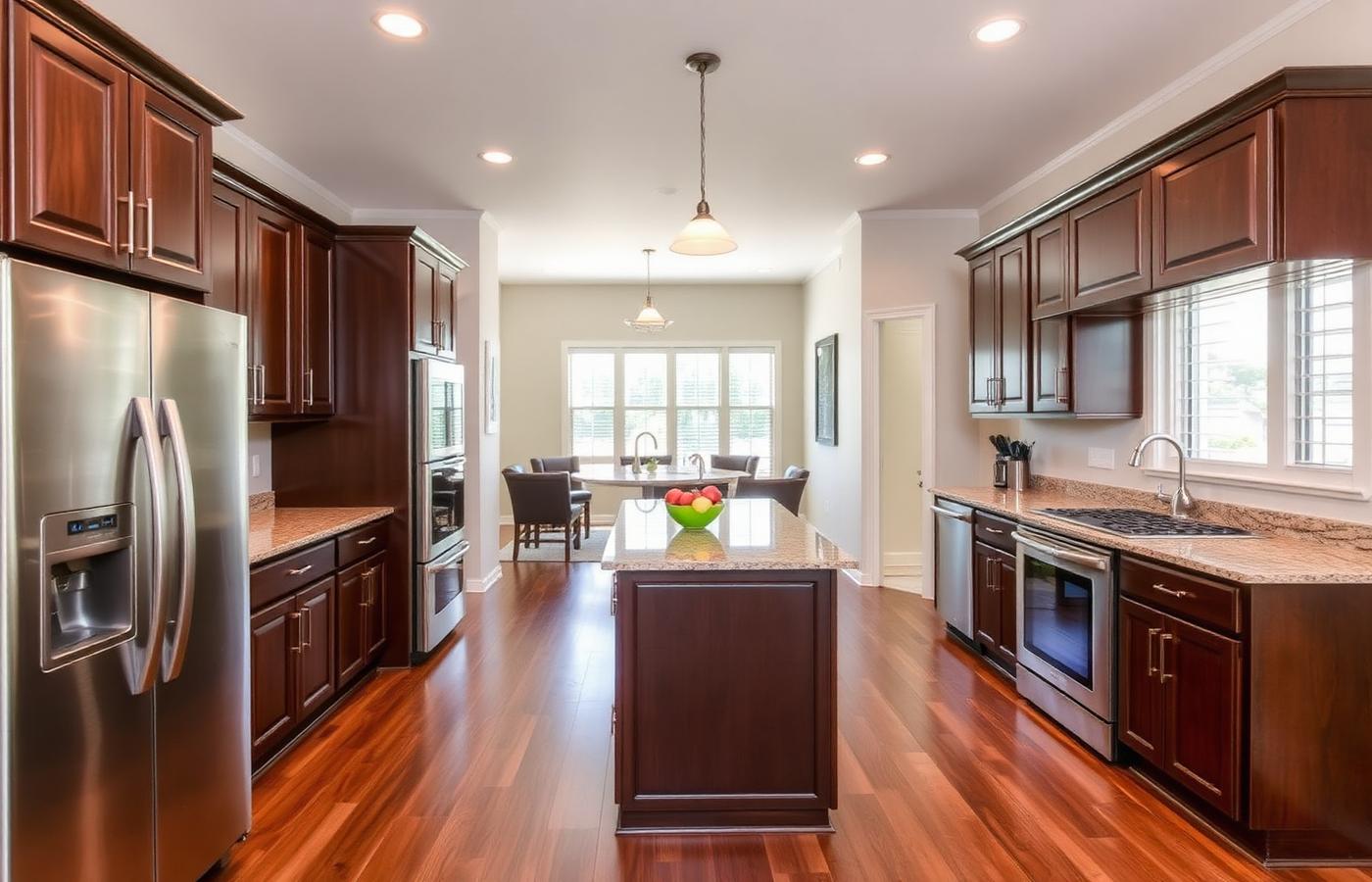 3675 Palo Verde — kitchen with granite counters and island