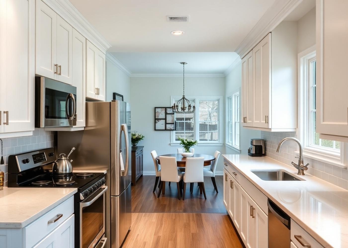 38 Navarre #138 — refreshed kitchen open to the dining area