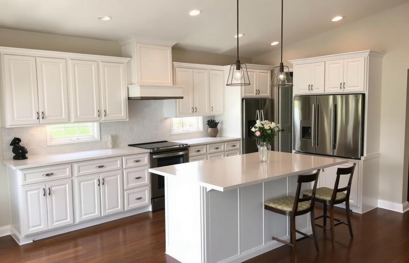 17986 Santa Olivia St — remodeled kitchen with island seating