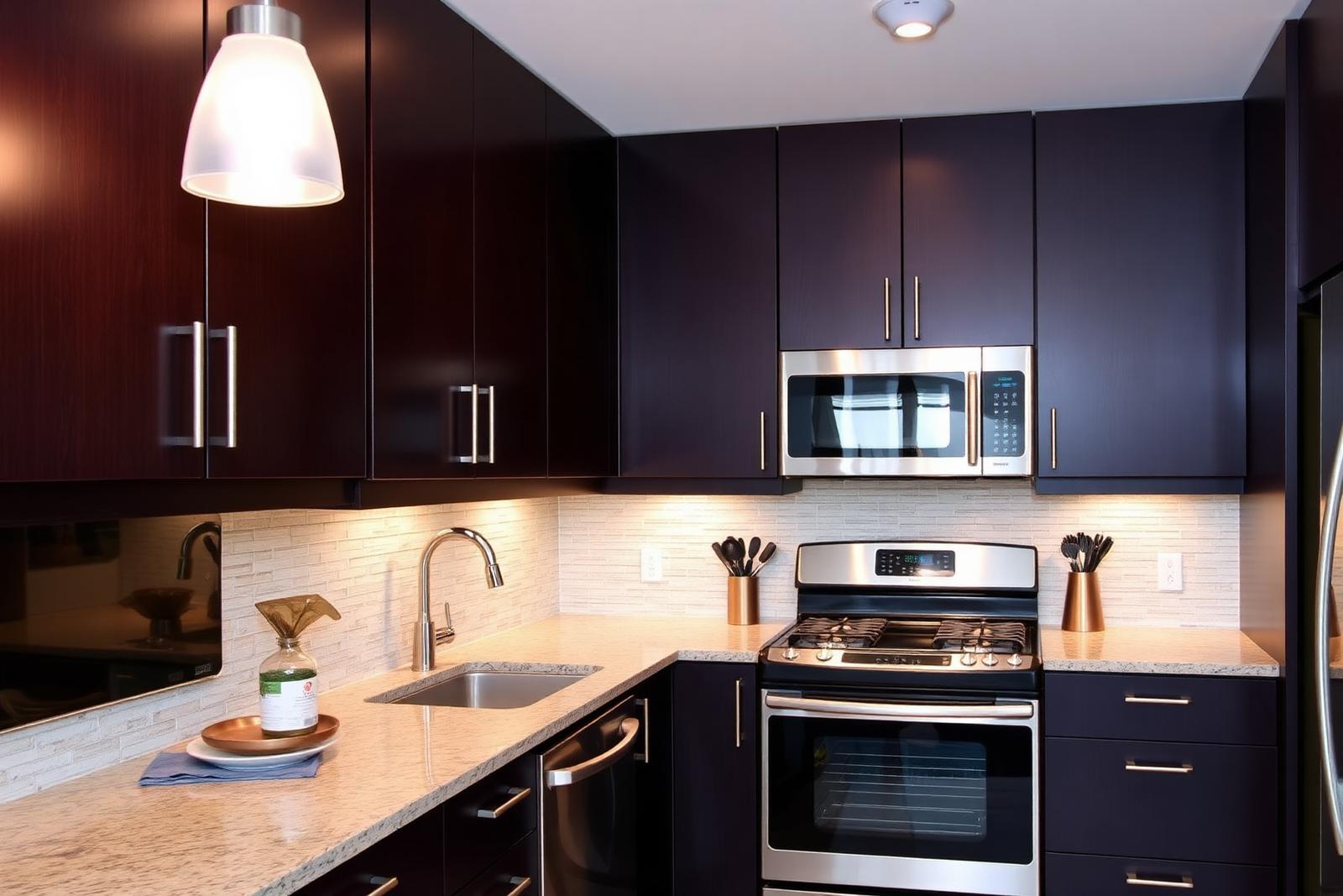 2108 Scholarship — modern kitchen with stone counters