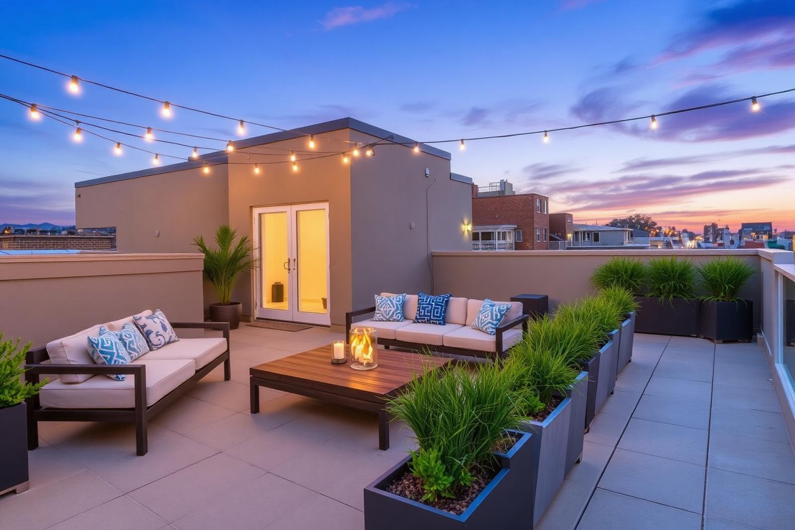 1536 Nolita — private terrace at dusk