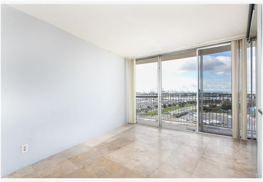 700 E Ocean Blvd #2308 — open living space with natural light and harbor views