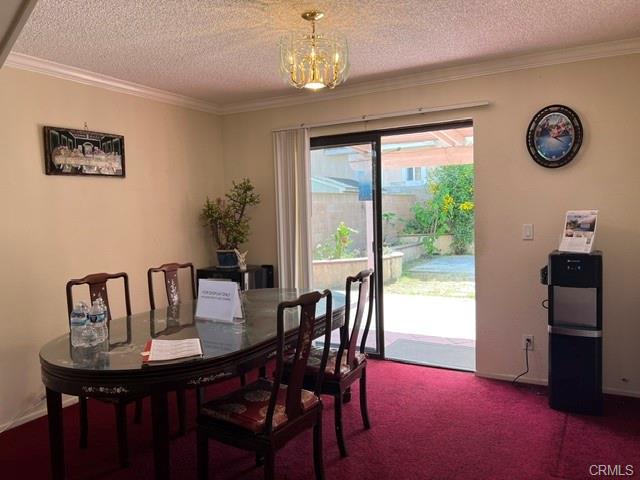 17031 Ward St — formal dining room with sliding doors to the covered patio