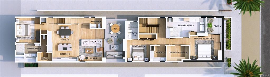 306 Marguerite Ave — approved upper-level floor plan with rooftop decks