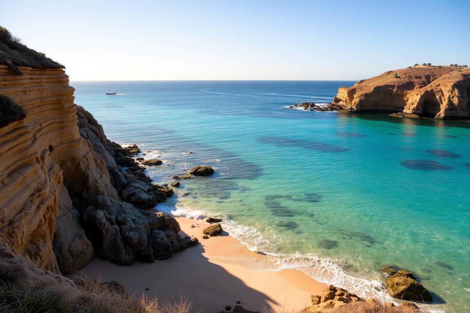 Newport Coast coastline with bluffs and open ocean