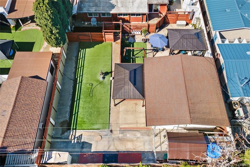 20292 Riverside Dr — aerial view of the lot showing the residence, yard, and kennel structures