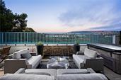 4 Chandon — outdoor lounge and BBQ at twilight